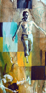 Banner painting on Tyvec